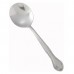 Winco 0004-04 6 Elegance Flatware Stainless Steel Bouillon Spoon