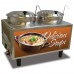 Winco Benchmark 51072S Countertop Soup Station Warmer/Cooker with Two 7 Qt. Wells - 120V