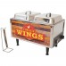 Winco Benchmark 51072W Chicken Wing Countertop Food Warmer with Two 1/2 Size Pan - 120V