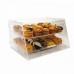 Winco ADC-2 Countertop 2-Tray Acrylic Display Case