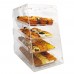 Winco ADC-4 Acrylic 4-Tray Display Case with Front & Rear Doors
