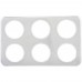 Winco ADP-444 6 Hole Steam Table Adapter Plate, 4-3/4