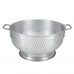 Winco ALO-16BH 16 Qt. Aluminum Colander with Base and Handles