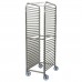 Winco ALRK-30BK Aluminum 30-Tier End-Load Sheet Pan Rack Knocked Down with Brakes