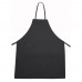 Winco BA-3226BK Black 33 L x 26 W Signature Chef Poly-Cotton Full-Length Bib Apron Without Pockets