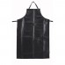 Winco BA-HN Heavy Naugahyde Black Bib Apron, 41-1/4 x 26-1/2