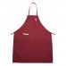 Winco BA-PBG Burgundy Full-Length Bib Apron with Pocket