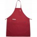 Winco BA-PRD Full Length Red Bib Apron with Pocket