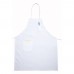 Winco BA-PWH White Full-Length Bib Apron with Pocket