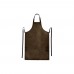 Winco BAW-2740BN Vinyl Brown Dishwashing Apron, 27-1/2 x 40