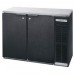 Beverage-Air BB48HC-1-B-27 48 Black Two Solid Door Back Bar Refrigerator with 2 Stainless Steel Top