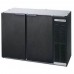 Beverage-Air BB48HC-1-F-B-27 48 Black Two Solid Door Food Rated Back Bar Refrigerator with Stainless Steel Top