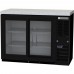 Beverage-Air BB48HC-1-F-GS-B 48 Black Two Sliding Glass Door Food Rated Back Bar Refrigerator