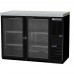 Beverage-Air BB48HC-1-G-B-27 48 Black Two Glass Door Back Bar Refrigerator with 2 Stainless Steel Top