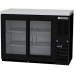 Beverage-Air BB48HC-1-GS-B-27 48 Black Two Sliding Glass Door Back Bar Refrigerator with Stainless Steel Top