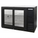 Beverage-Air BB48HC-1-GS-PT-B-27 48 Pass-Thru Black Two Sliding Glass Door Back Bar Refrigerator with Stainless Steel Top