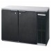 Beverage-Air BB48HC-1-PT-B-27 48 Pass-Thru Black Two Solid Door Back Bar Refrigerator with 2 Stainless Steel Top