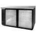 Beverage-Air BB58HC-1-FG-B 59 Black Two Glass Door Food Rated Back Bar Refrigerator