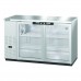 Hoshizaki BB59-G-S 59 Stainless Steel Back Bar Cooler with 2 Locking Swinging Glass Doors - 18 Cu. Ft.