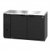 Hoshizaki BB59 59 Black Vinyl Back Bar Cooler with 2 Locking Swinging Solid Doors - 18 Cu. Ft.