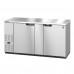 Hoshizaki BB69-S 69 Stainless Steel Back Bar Cooler with 2 Locking Swinging Solid Doors - 22 Cu. Ft.