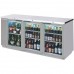 Beverage Air BB78HC-1-FG-S 72 Stainless Steel Three Glass Door Food Rated Back Bar Refrigerator