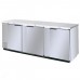 Beverage Air BB94HC-1-S 95 Stainless Steel Three Solid Door Back Bar Refrigerator