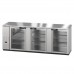 Hoshizaki BB95-G-S 95 Stainless Steel Back Bar Cooler with 3 Locking Swinging Glass Doors - 33 Cu. Ft.