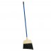 Winco BRM-60L 60 Black Lobby Broom with Angle Bristles and Blue Handle