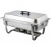 Winco C-4080 Economy 8 Qt. Full Size Stainless Steel Chafer with Folding Frame