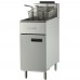 Migali C-F40-NG 15" Natural Gas Stainless Steel Floor Fryer, 40 lb. - 102,000 BTU