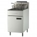 Migali C-F75-LP 21" Liquid Propane Stainless Steel Floor Fryer, 75 lb. - 150,000 BTU