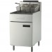 Migali C-F75-NG 21" Natural Gas Stainless Steel Floor Fryer, 75 lb. - 170,000 BTU