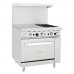 Migali C-RO2-24GL-NG 36" Natural Gas 2 Burner Range with Oven with 24" Griddle - 125,000 BTU