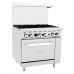 Migali C-RO6-LP 36" Liquid Propane 6 Burner Range with Oven - 165,000 BTU