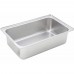 Winco C-WPF6 6 Deep Full Size Stainless Steel Spillage Pan with Upright Standing Edge