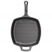 Winco CAGP-10S FireIron 10-1/2 Square Cast Iron Pre-Seasoned Induction Grill Pan