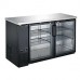 Wowcooler WBB-60G 60" Swing Glass Door Back Bar Cooler, Black