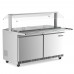 Wowcooler WBT-60-CSG 60" Stainless Steel Refrigerated Salad Bar, Buffet Table with Sneeze Guard, Tray Slide and Pan Cover