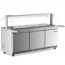 Wowcooler WBT-72-CSG 72" Stainless Steel Refrigerated Salad Bar, Buffet Table with Sneeze Guard, Tray Slide and Pan Cover