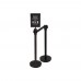 Winco CGS-SETA Black 34 Tall 4-Piece Stanchion Set