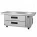 Hoshizaki CR60A 60 Steelheart Series One-Section Low-Profile Refrigerated Chef Base Prep Table with 2 Stainless Drawers