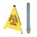 Winco CSF-SET 20 Pop-up Safety Cone Caution Sign with Storage Tube