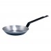 Winco CSFP-12 11-1/8 Polished Carbon Steel French Style Fry Pan