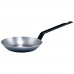 Winco CSFP-9 9-1/2 Polished Carbon Steel French Style Fry Pan