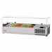 Turbo Air CTST-1200G-13-N E-Line 47 Clear Hood Countertop Salad Table - (8) 1/6 Size Pans or (4) 1/3 Size Pans