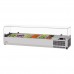 Turbo Air CTST-1500G-13-N E-Line 59 Clear Hood Countertop Salad Table - (12) 1/6 Size Pans or (6) 1/3 Size Pans