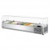Turbo Air CTST-1500G-N E-Line 59 Clear Hood Countertop Salad Table - (7) 1/4 Size Pans