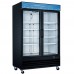 Wowcooler D53-B 53" Two Glass Door Merchandiser Freezer with LED Lighting - Black