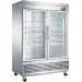 Dukers D55F-GS2 55" Bottom Mount Double Glass Door Reach-In Freezer - 40.74 Cu. Ft.